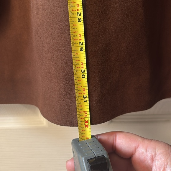 NWOT - MAX STUDIO Brown Vegan Suede Jacket w Fringe, XL - Picture 12 of 12